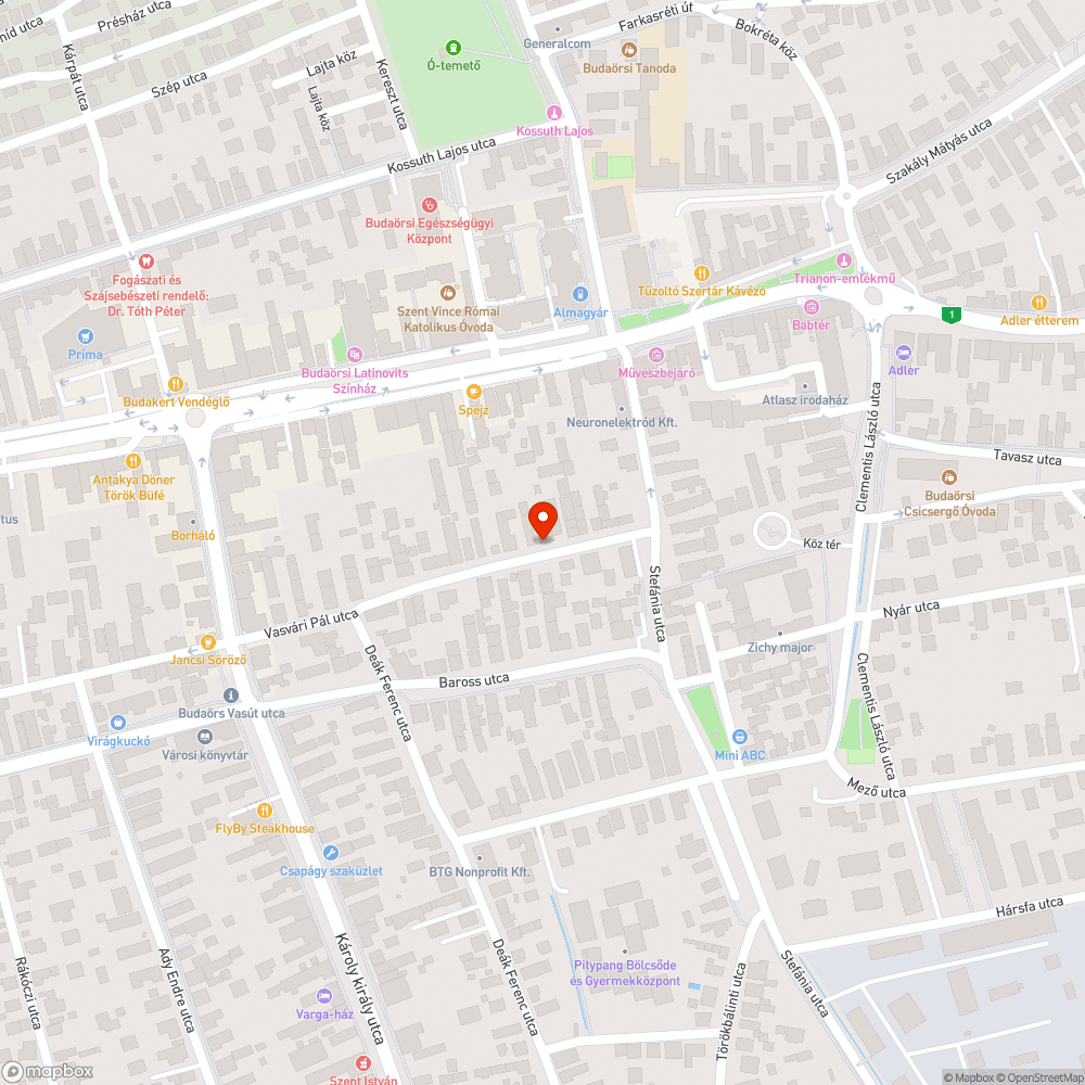 Elhagyott autó bejelentés helye