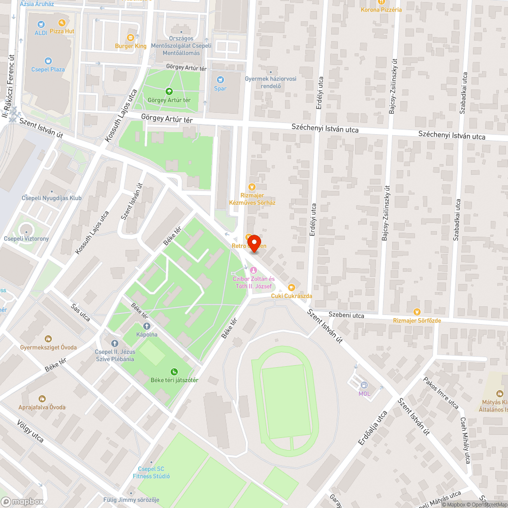 Kátyú az út közepén bejelentés helye