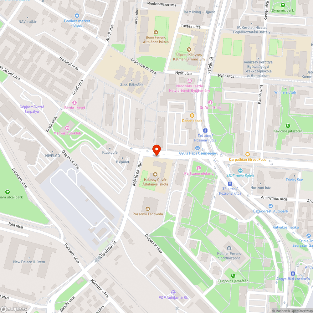 Lekopott a kerékpársáv bejelentés helye