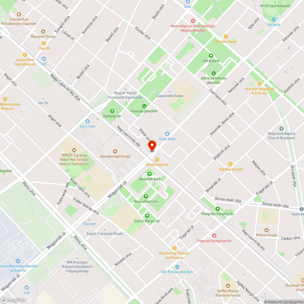 Útra belógó növényzet bejelentés helye