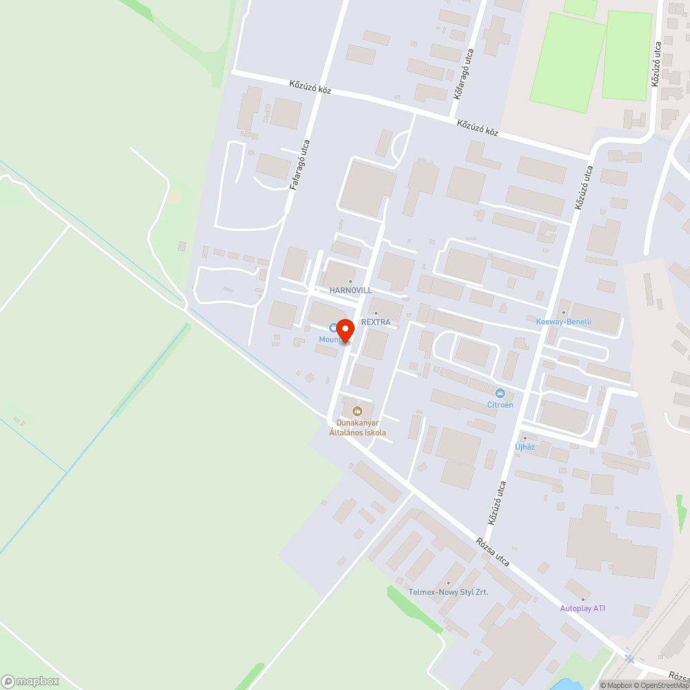 Elhagyott autó bejelentés helye