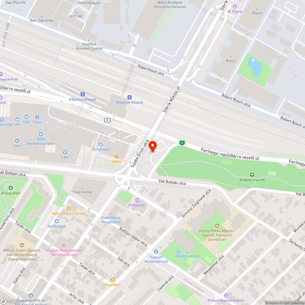 Kanális hiánya a Sibrik Miklós úti felüljáró lábánál bejelentés helye