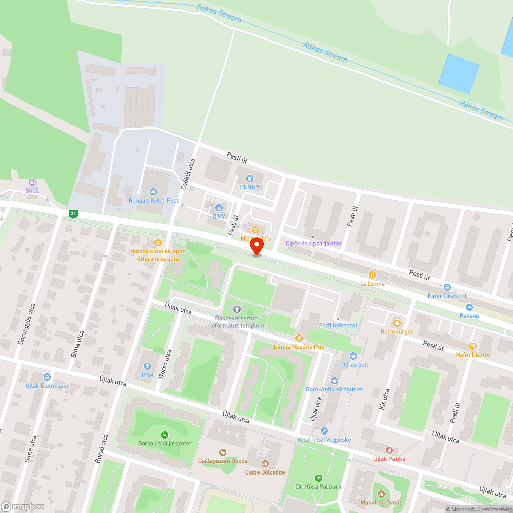 Faág bejelentés helye