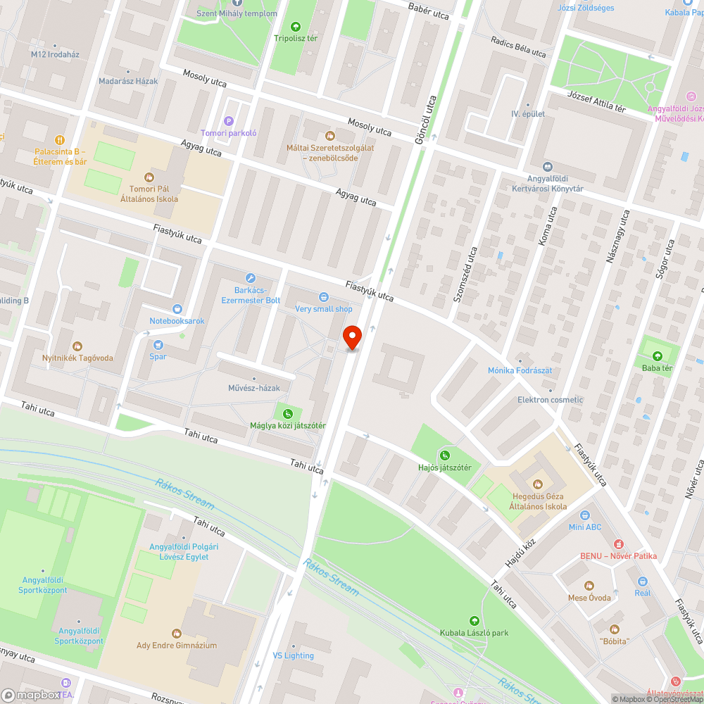 Göncöl utcai kerékpár út bejelentés helye