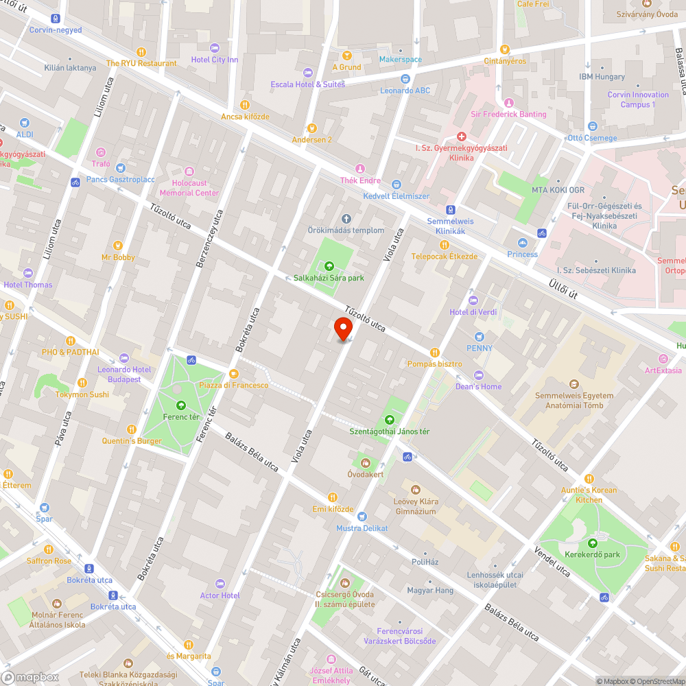 Beszakadt járda bejelentés helye