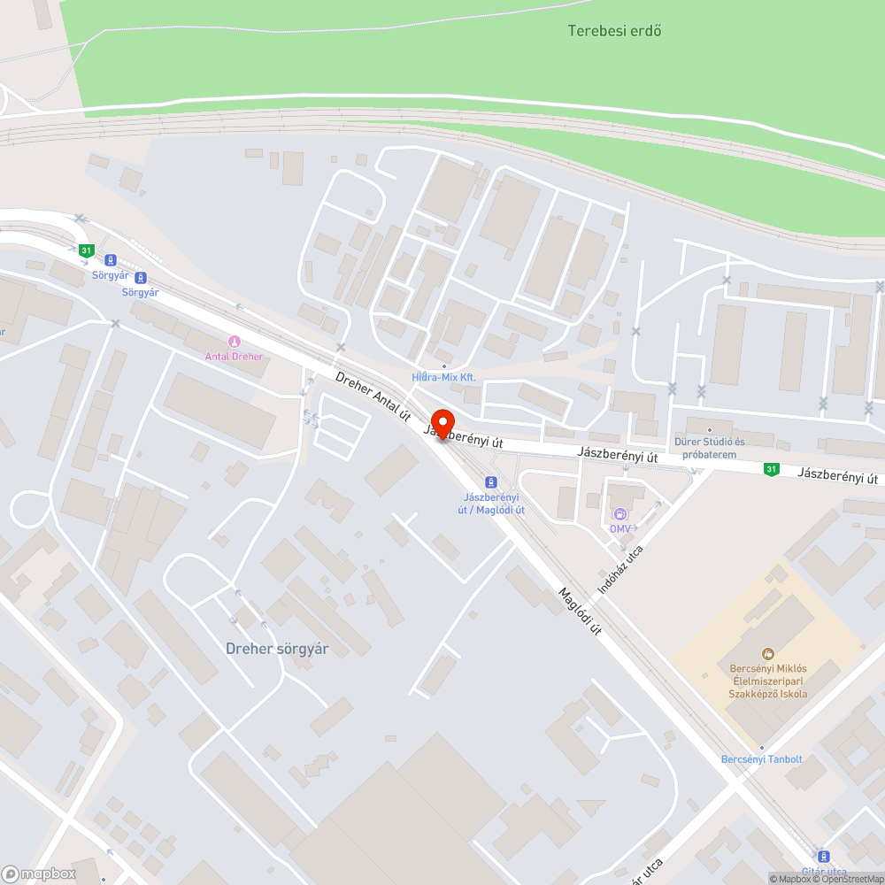 Üvegtörmelék bejelentés helye