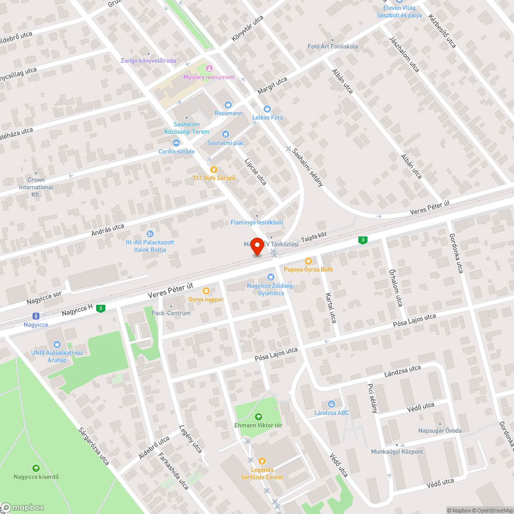 ott maradt a sín bejelentés helye