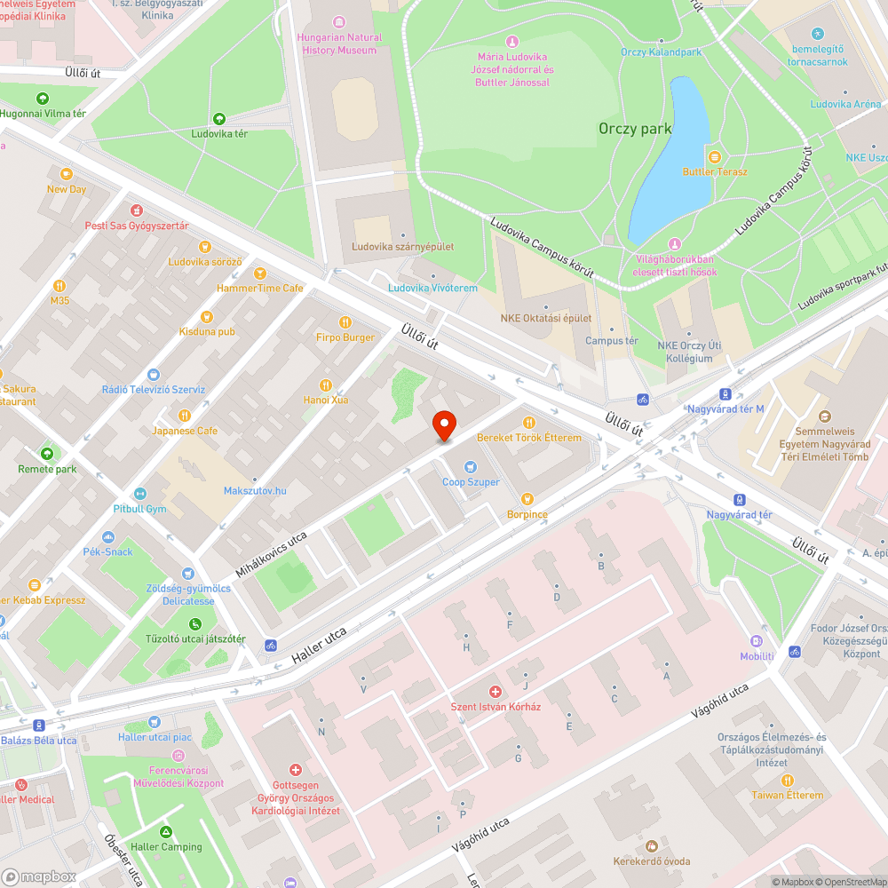 Kátyú a Mihálkovics utcában bejelentés helye