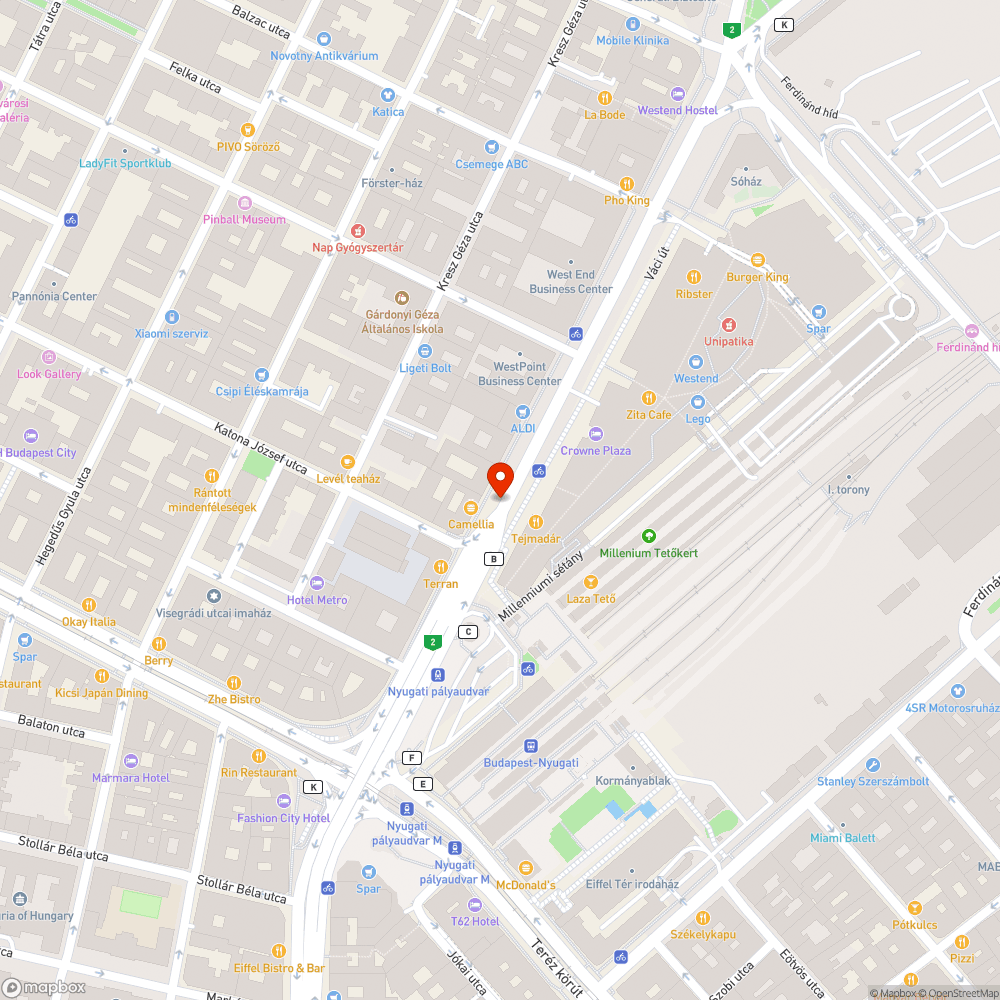 Kidöntött poller bejelentés helye