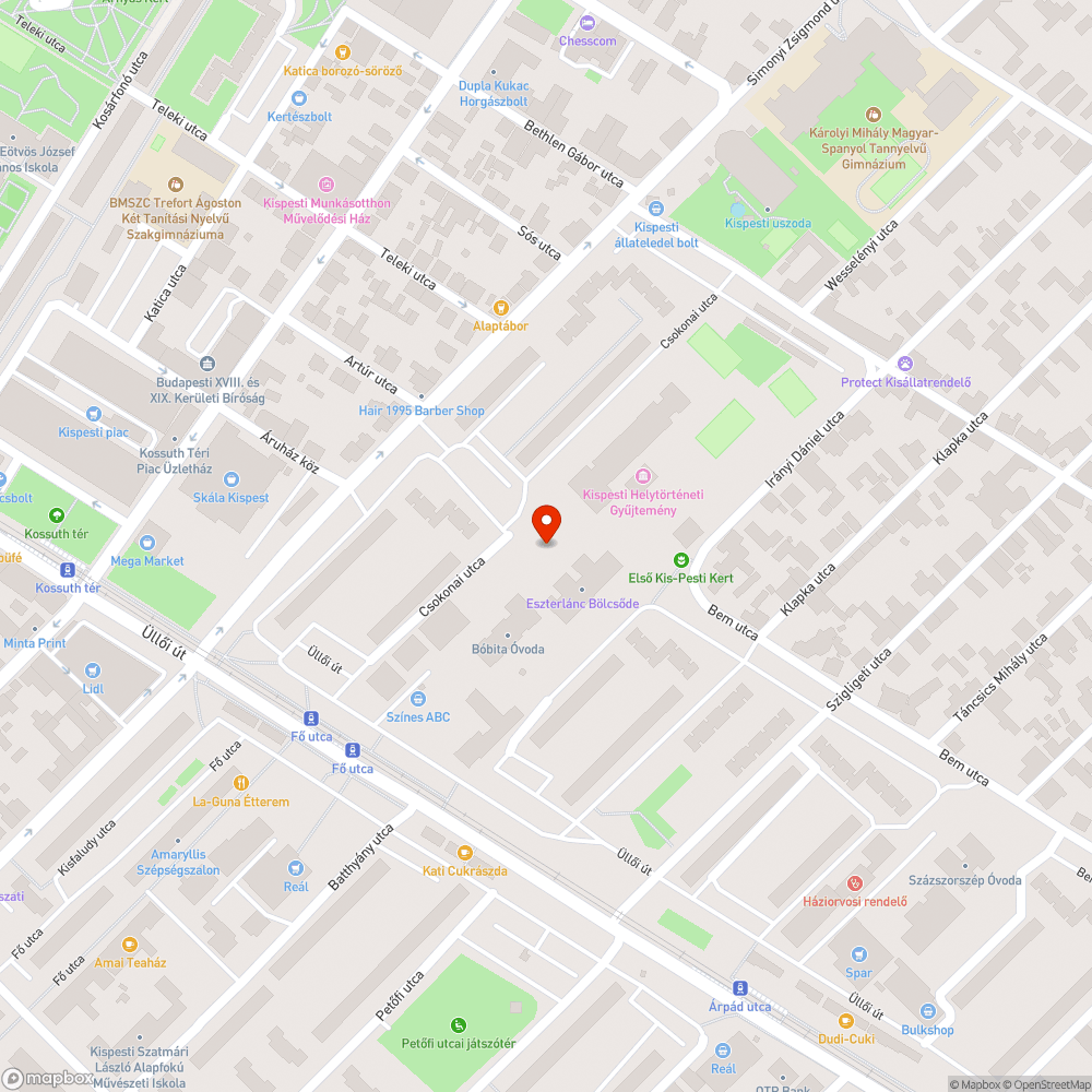 Gazos a Csokonai sétálóutca bejelentés helye