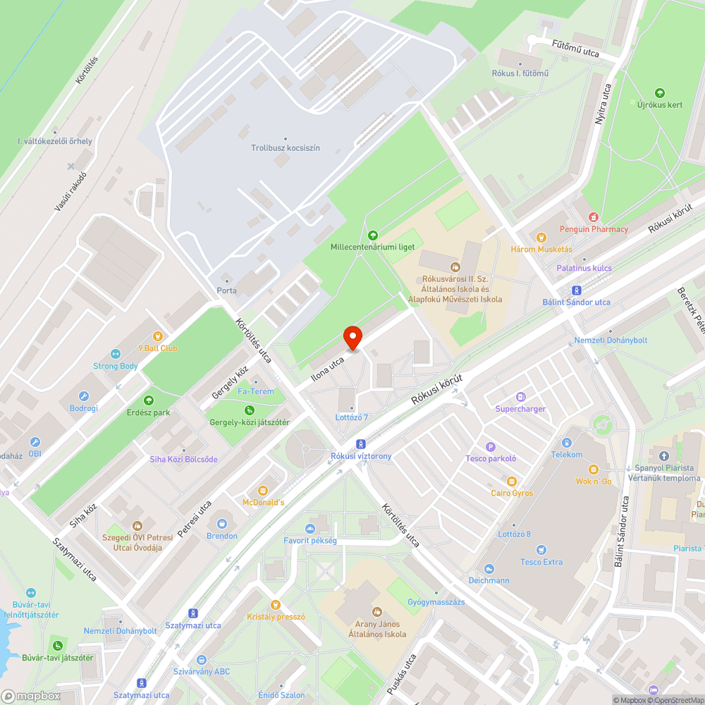 Kátyú bejelentés helye