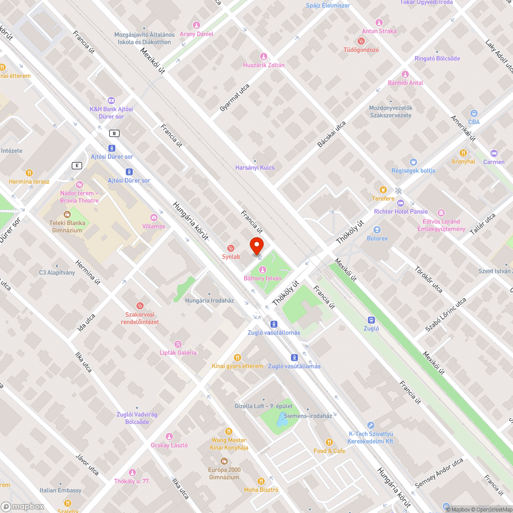 Mély kátyú a Thököly úton bejelentés helye