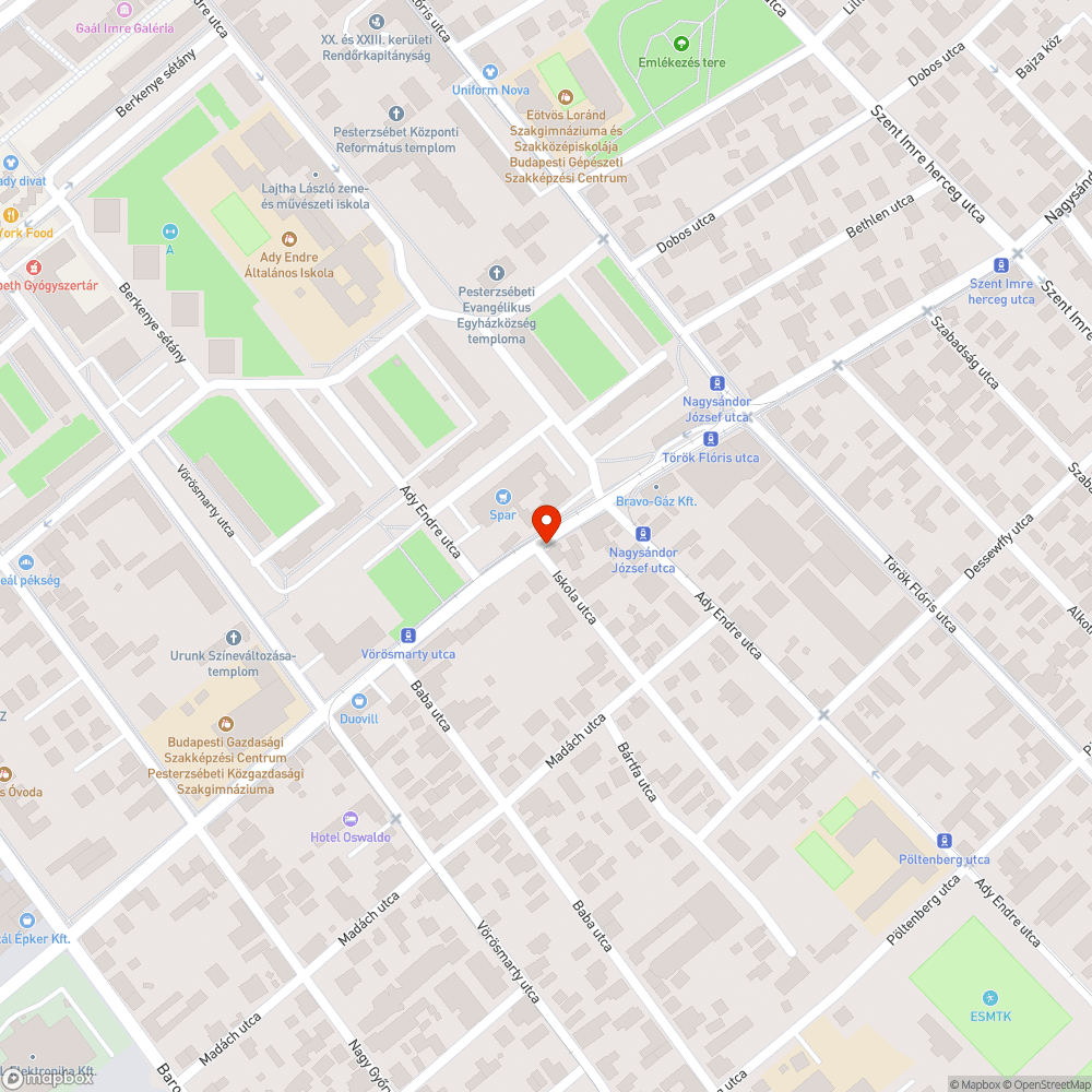 Üres fahely bejelentés helye