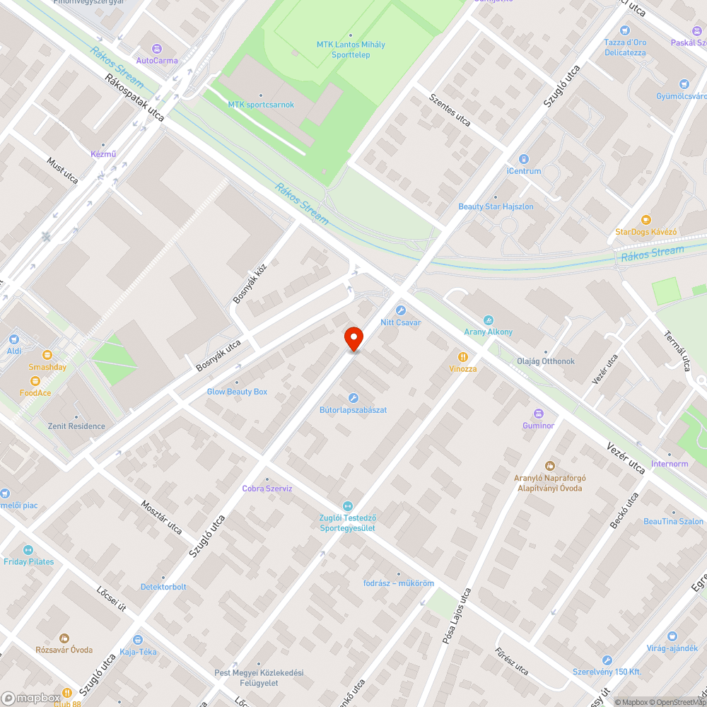 Kátyú bejelentés helye