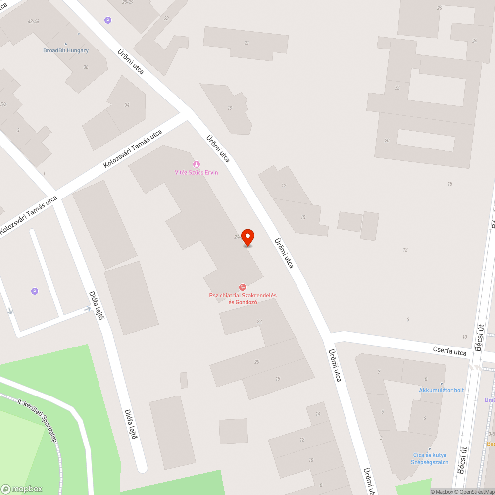 Befejezetlen járda bejelentés helye