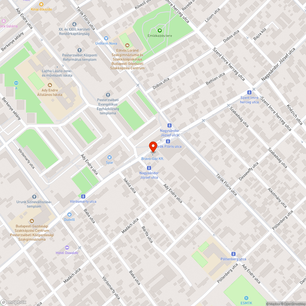 Üres fahelyek bejelentés helye