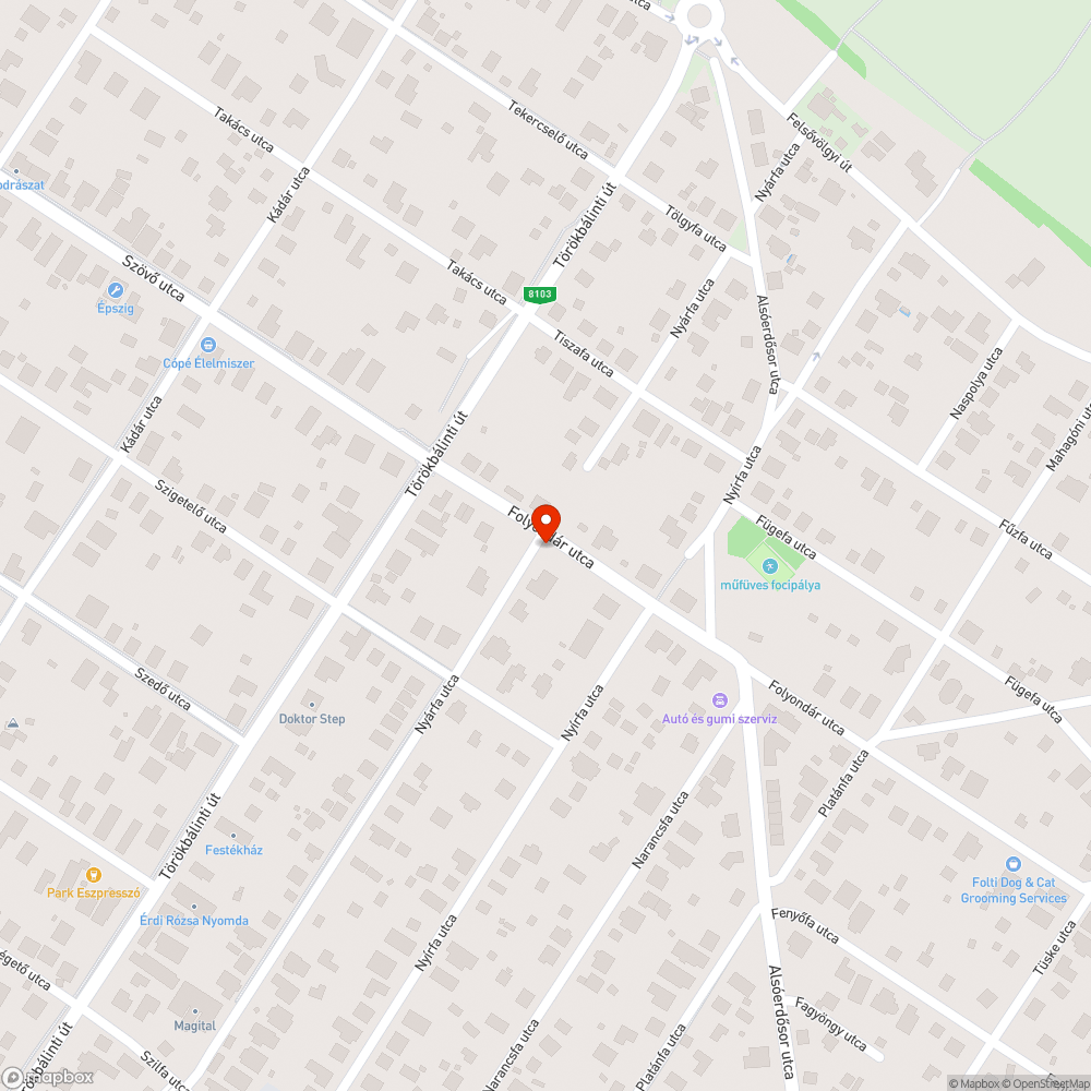 Hiányzó kresztábla bejelentés helye