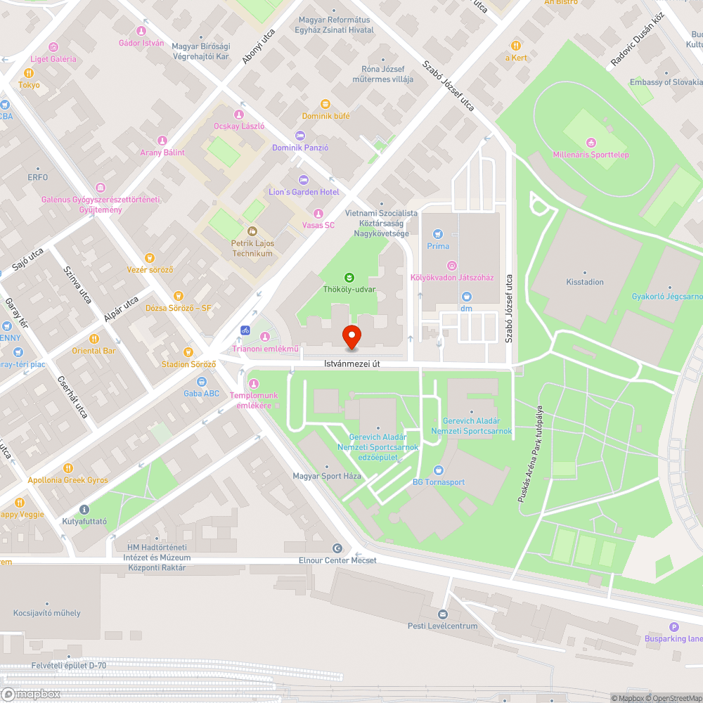 Úttesten kiálló fémrúd bejelentés helye