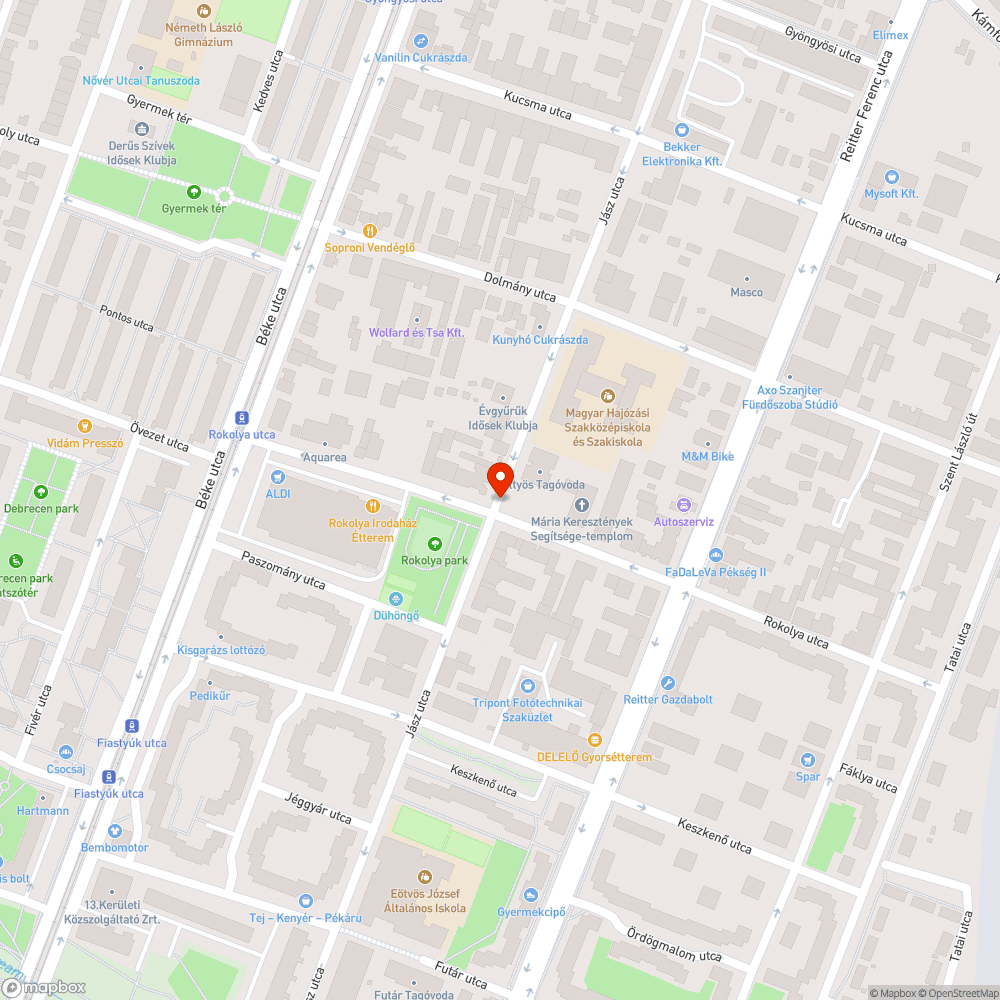 Összeragasztott utcatábla bejelentés helye