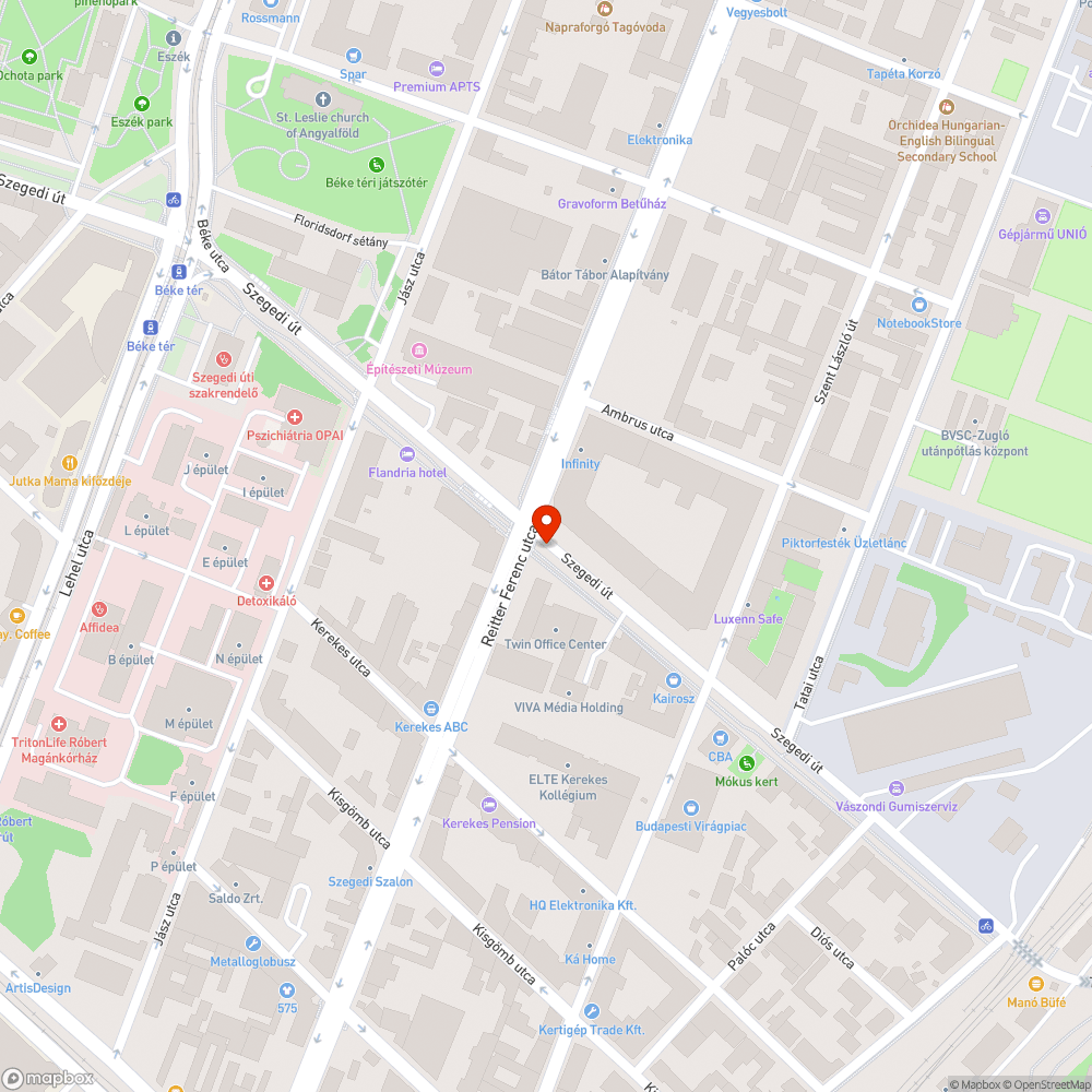 Összeragasztott utcatábla bejelentés helye