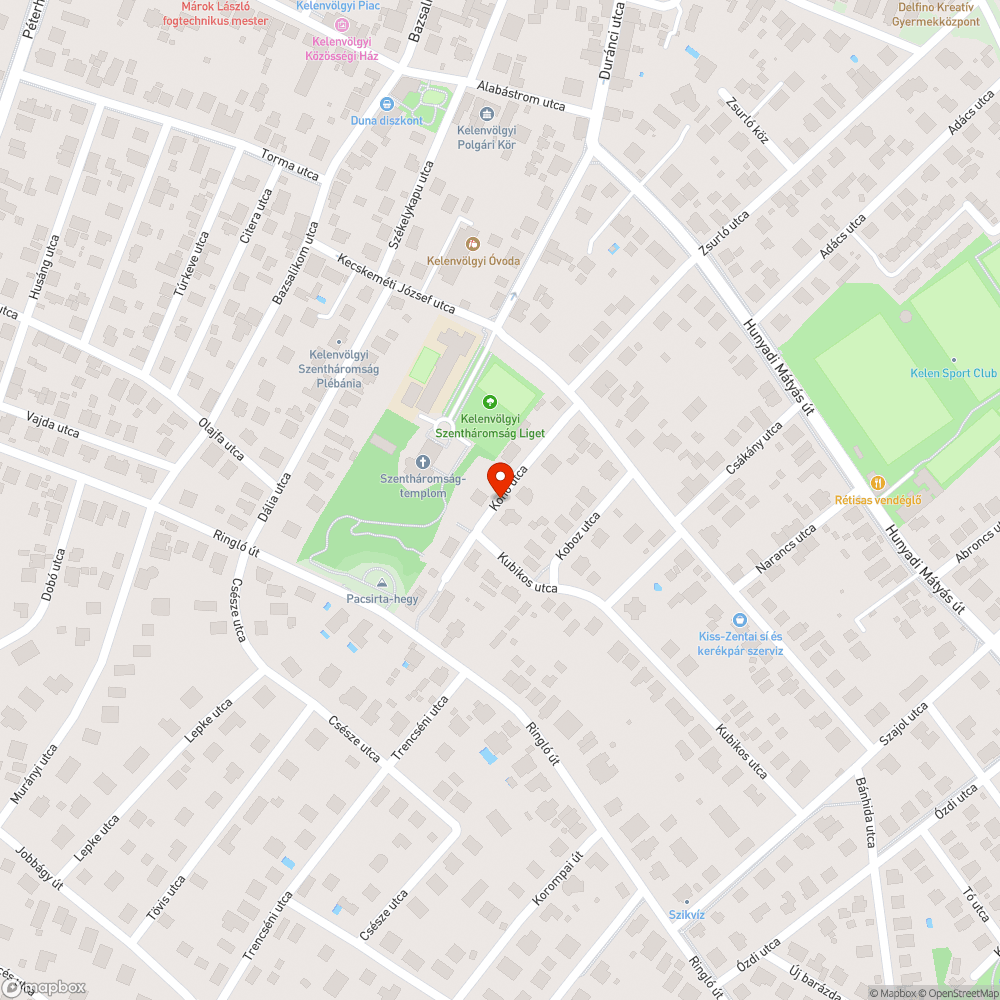 Veszélyes járda hiba bejelentés helye