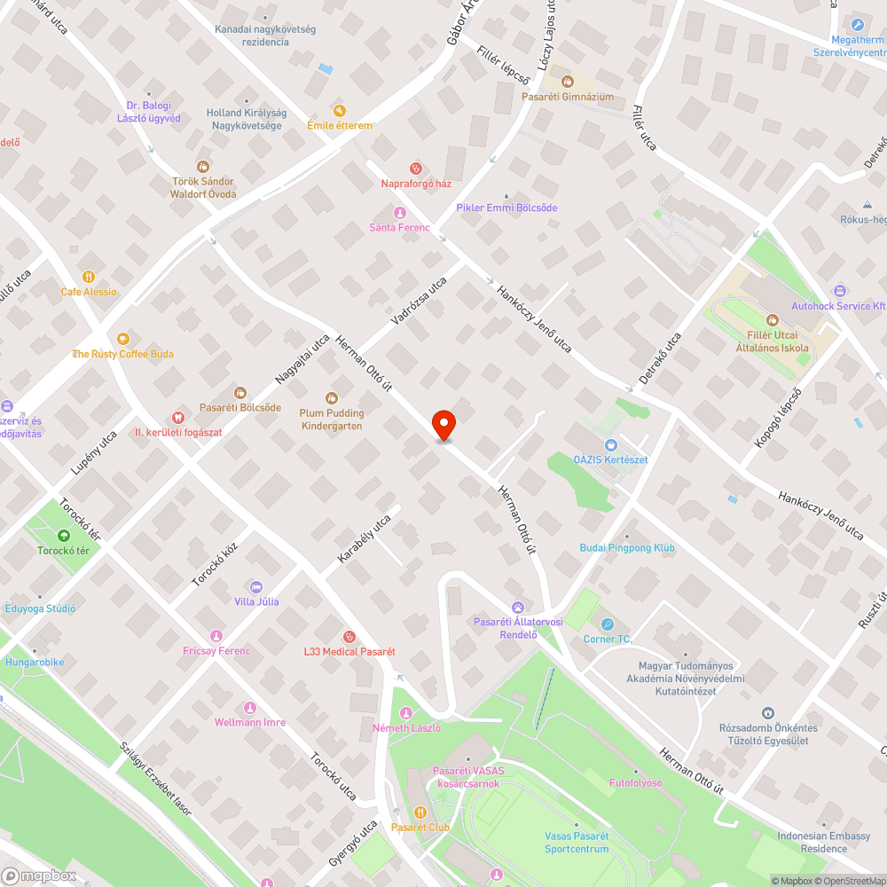 Kiszáradt fa bejelentés helye