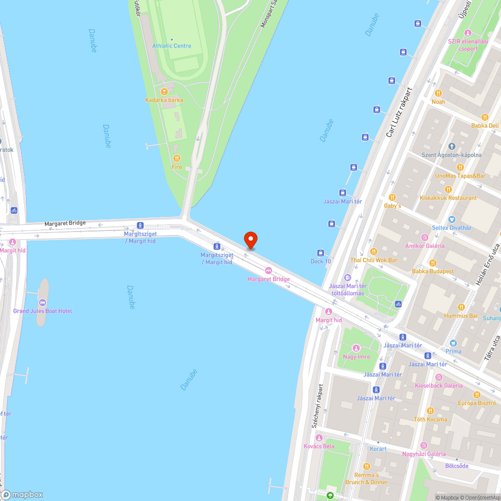 Életveszélyesen belógnak az oszlopok a Margit hídon bejelentés helye