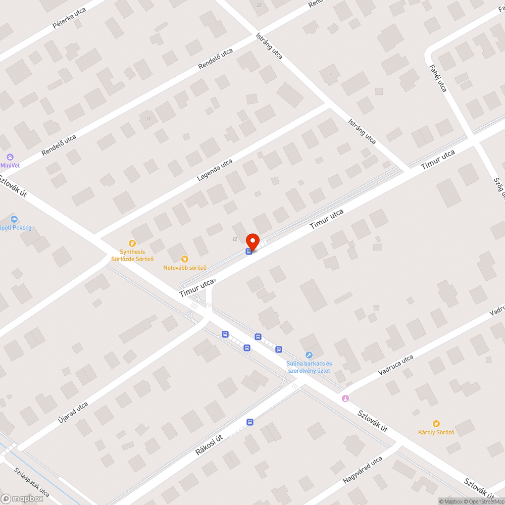 Matrica bejelentés helye