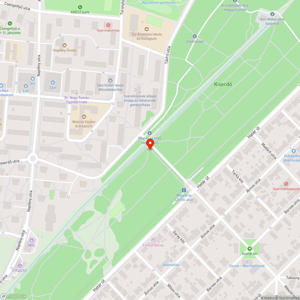 szemétkupac az erdő szélén bejelentés helye