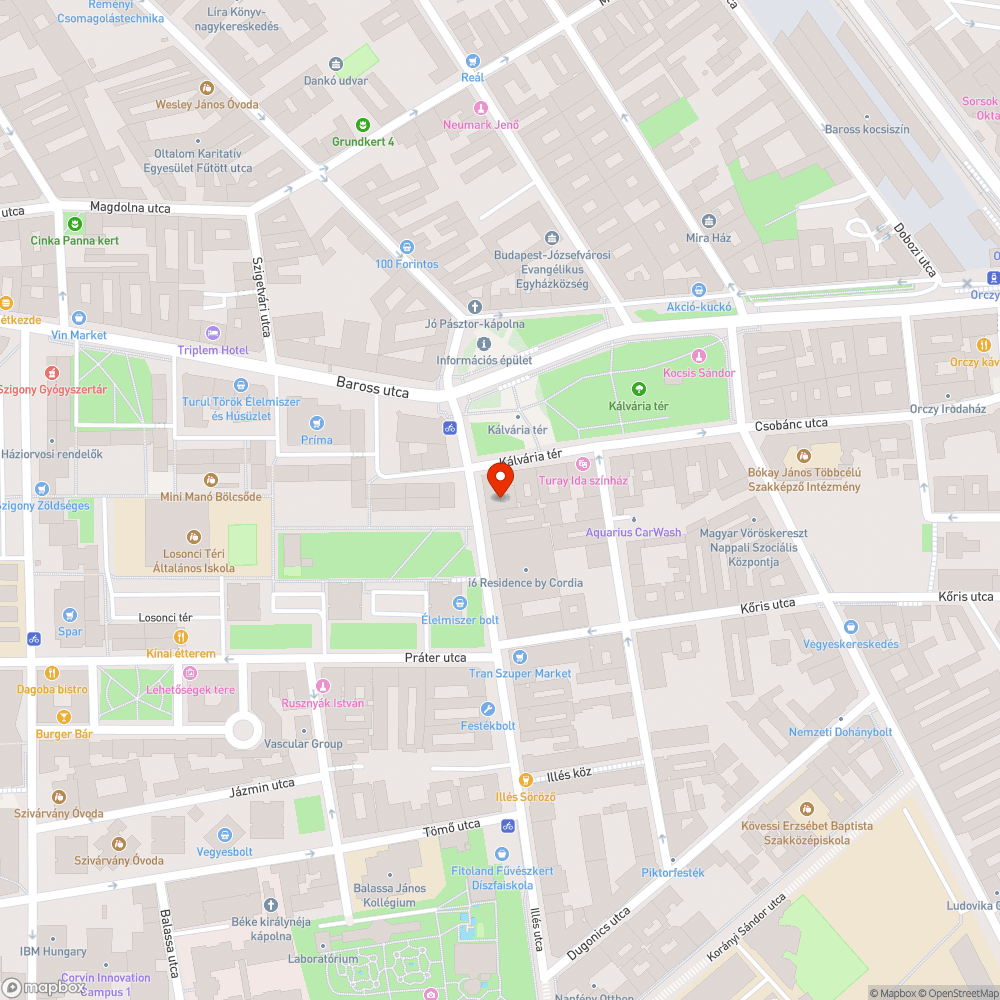 Teli kukás zsák a járdán bejelentés helye