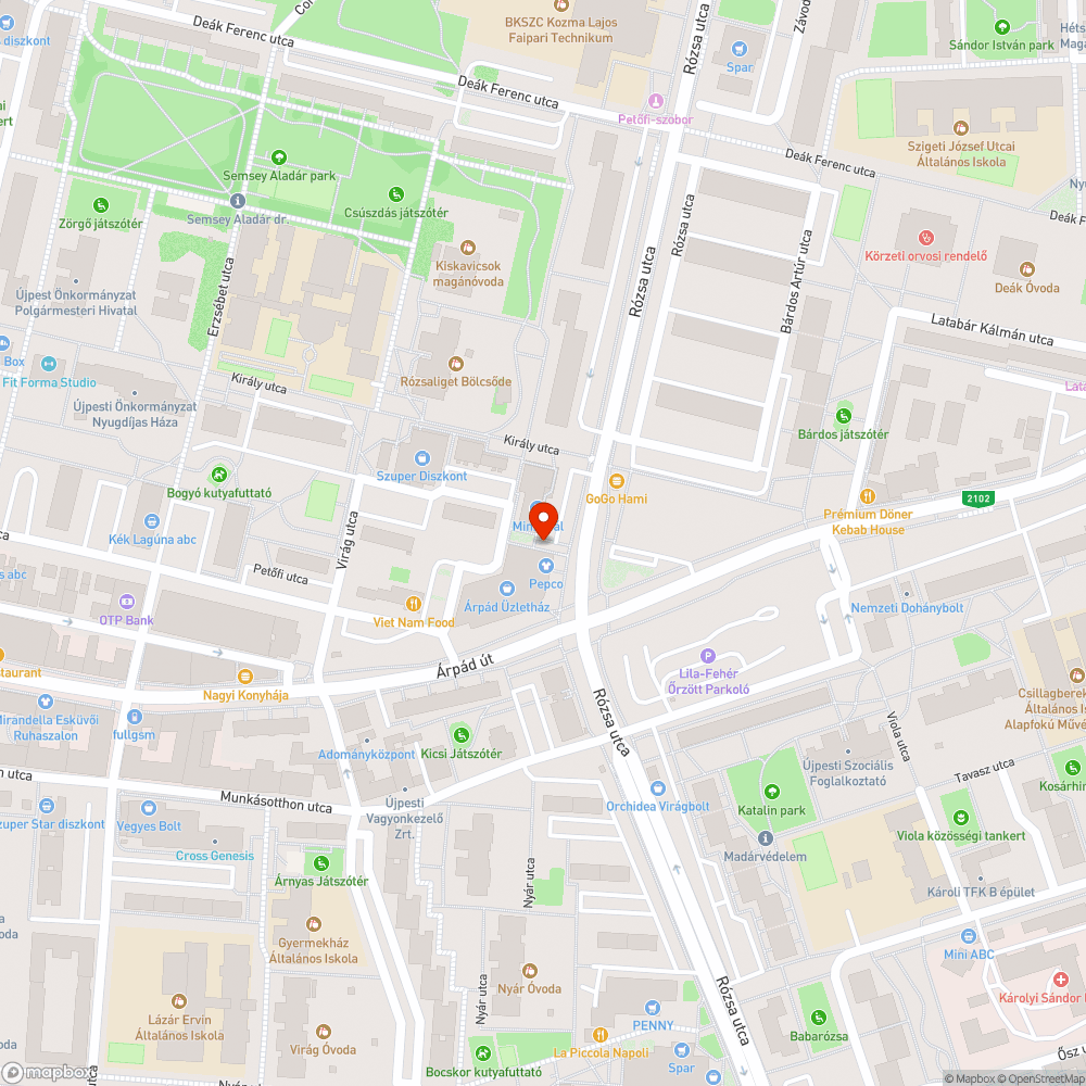 Rózsa utcai üzletsor áldatlan állapotok bejelentés helye