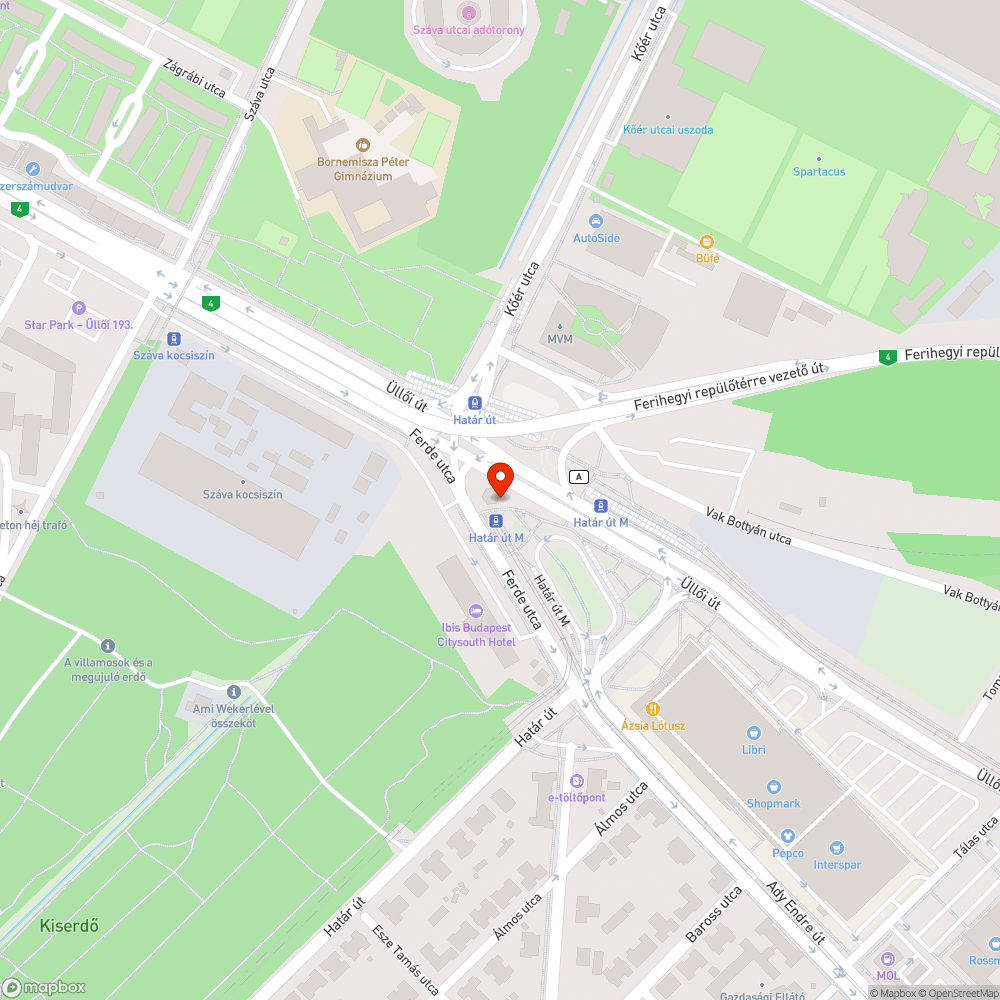 Megsüllyedt, billegő aknafedő bejelentés helye