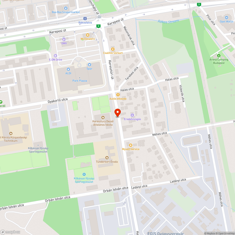 Fémkeret iskolánál bejelentés helye