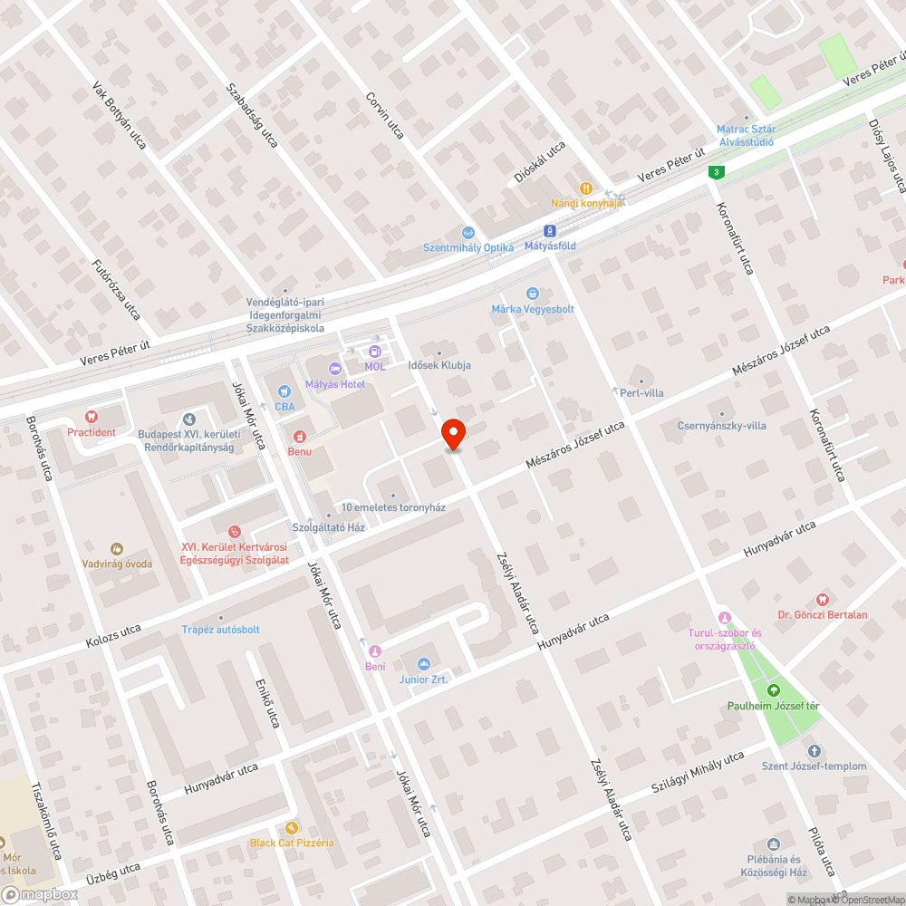 Kiszáradt fa bejelentés helye