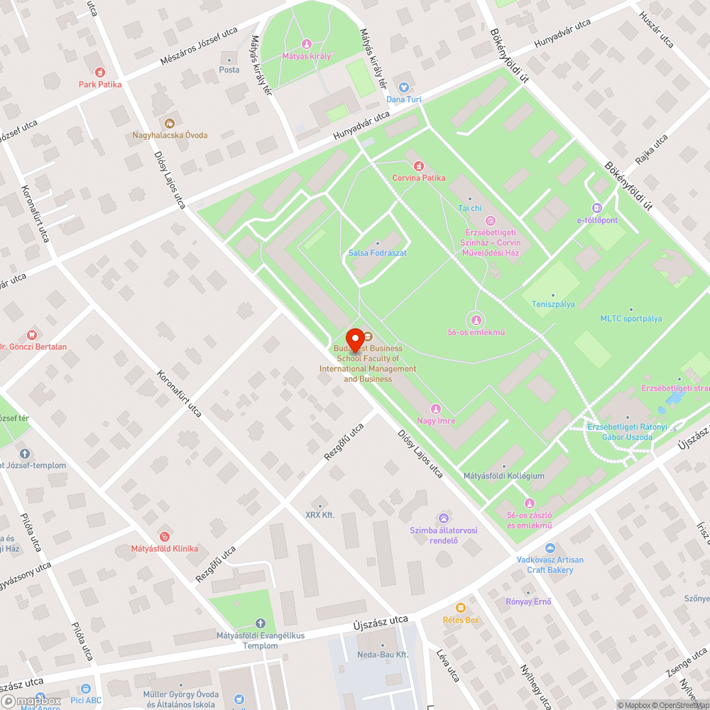 Megrongált pad bejelentés helye