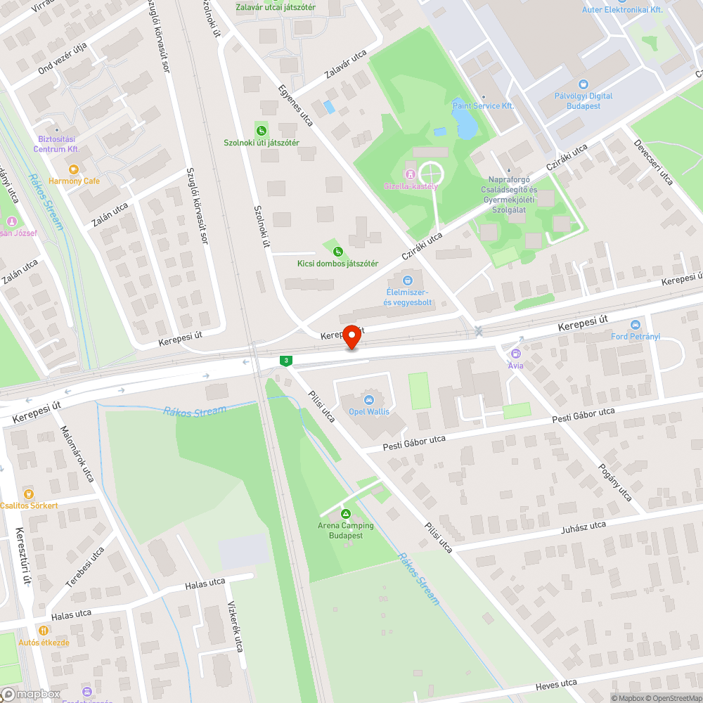 Kátyú a Kerepesi úton bejelentés helye