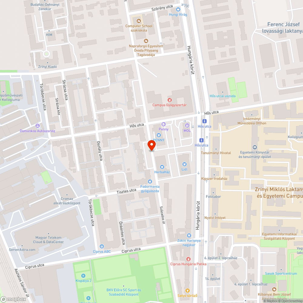 A Százados út meglehetősen sötét bejelentés helye