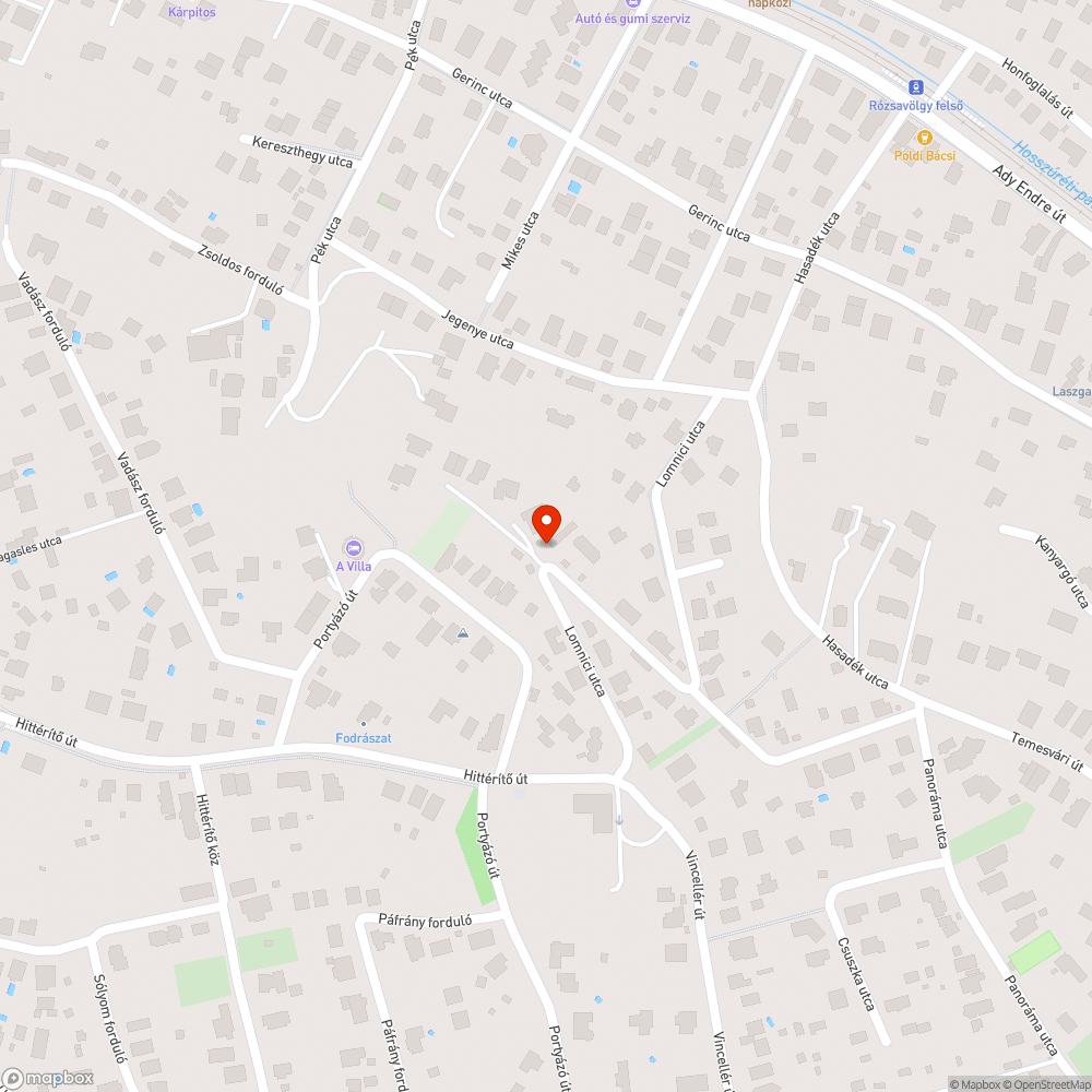 Kiégett lámpa bejelentés helye