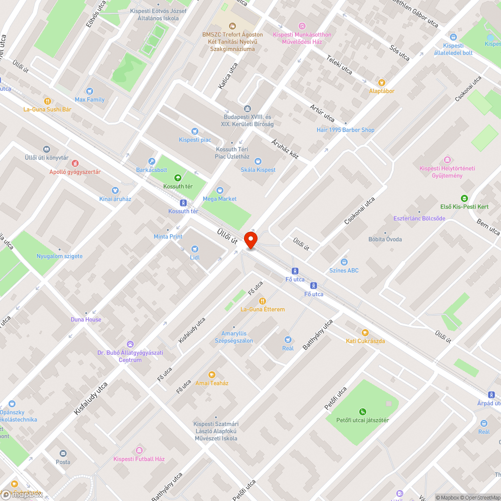 Törött virágtartó bejelentés helye