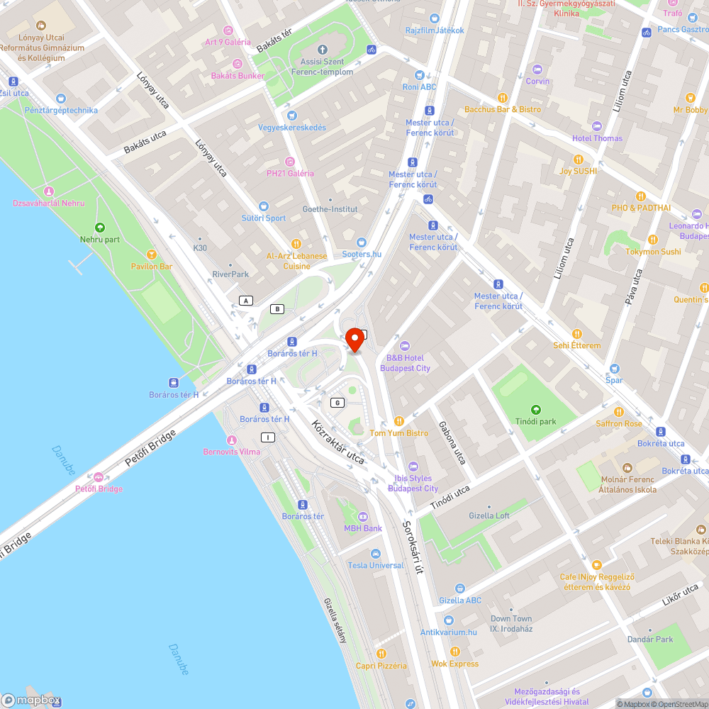 Megsüllyedt útszakasz Petőfi hídi lehajtónál bejelentés helye