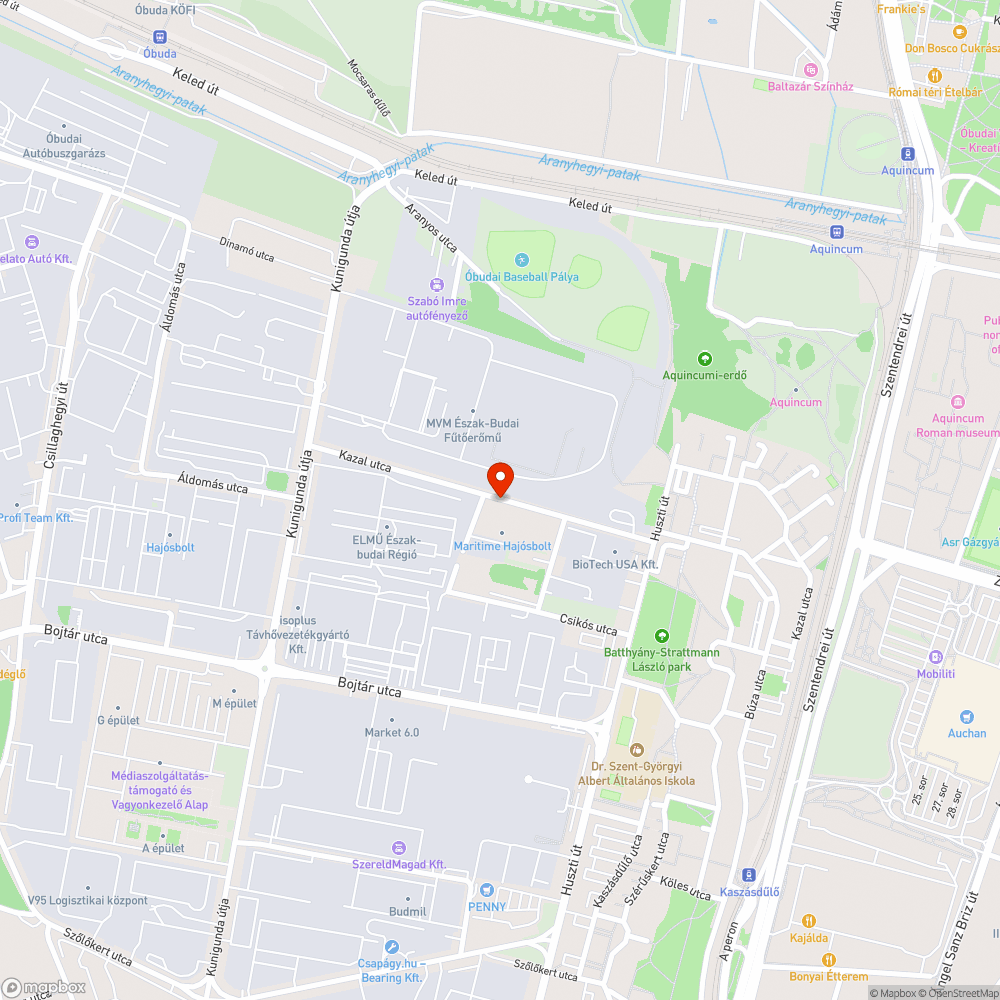 Kátyú - Kazal u. bejelentés helye