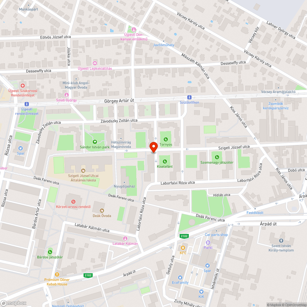 Illegális parkolás Szigeti József utca 9. bejelentés helye