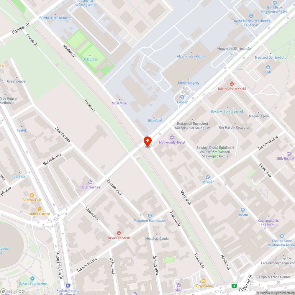 Hullámzó aszfalt bejelentés helye