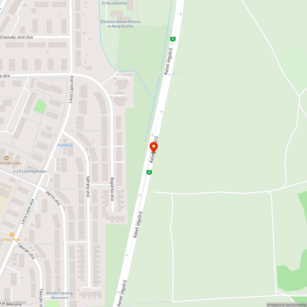 Keleti útgyűrű: a két sáv között rengeteg kátyú bejelentés helye