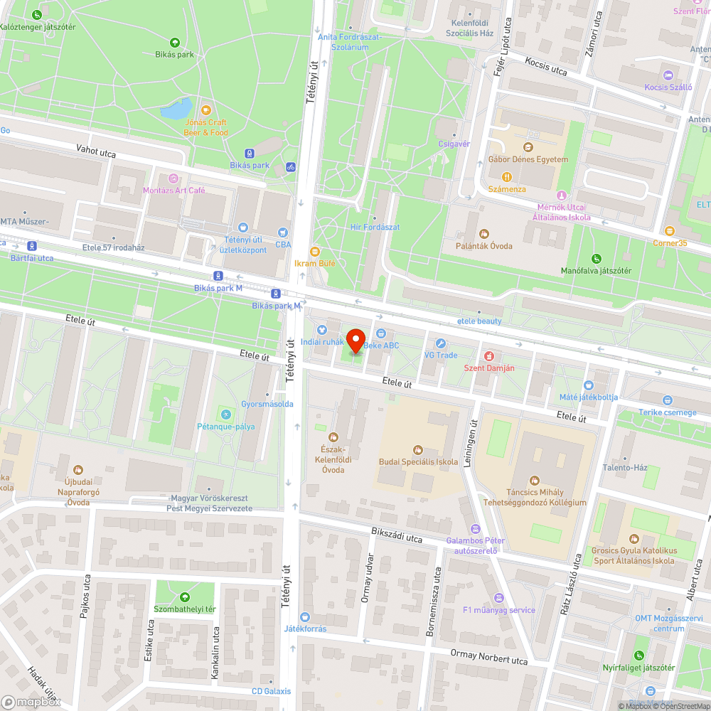 az Etele út 32/B és 32/C közötti Margaréta játszótérre elkélne egy szemeteskuka bejelentés helye