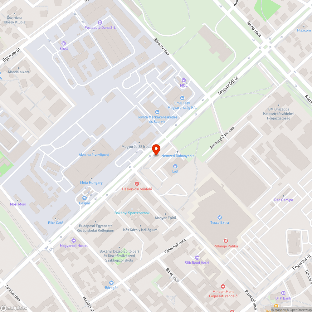 Járdán nagyon alacsonyan lévő ágak bejelentés helye