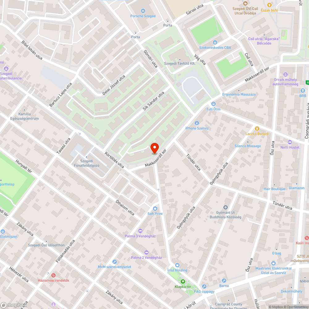 Fagyökér által felnyomott kerékpárút bejelentés helye