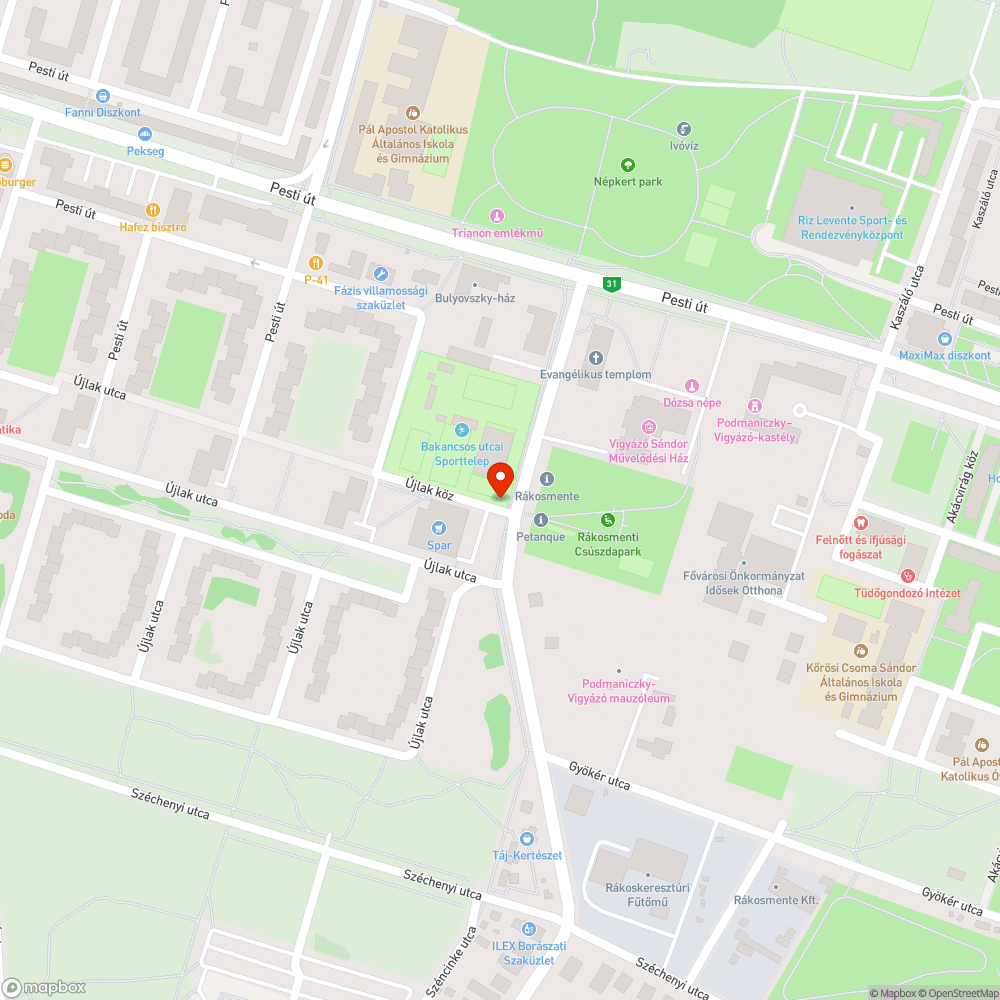 Elfordult bejelentés helye