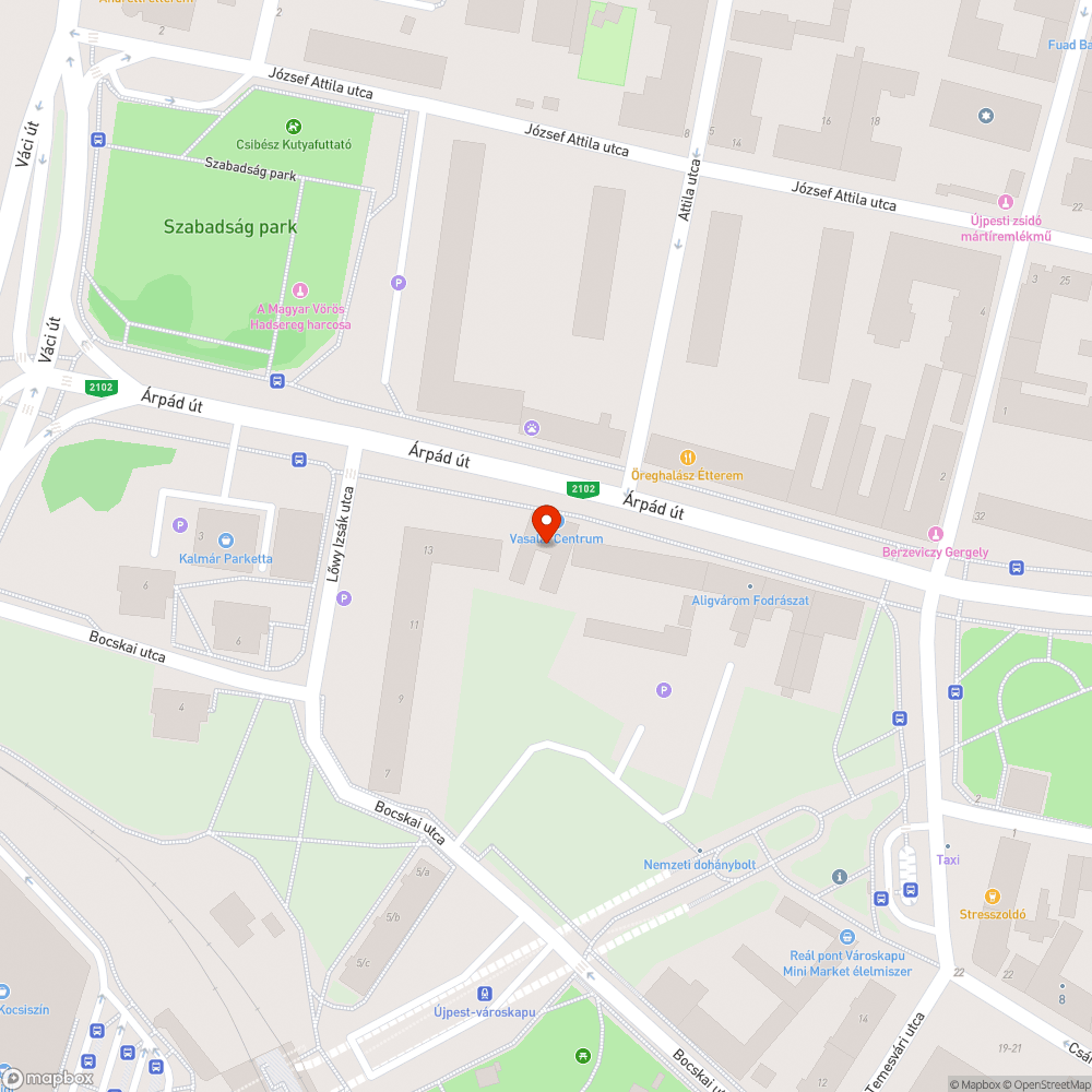 Kátyú a buszsávban bejelentés helye