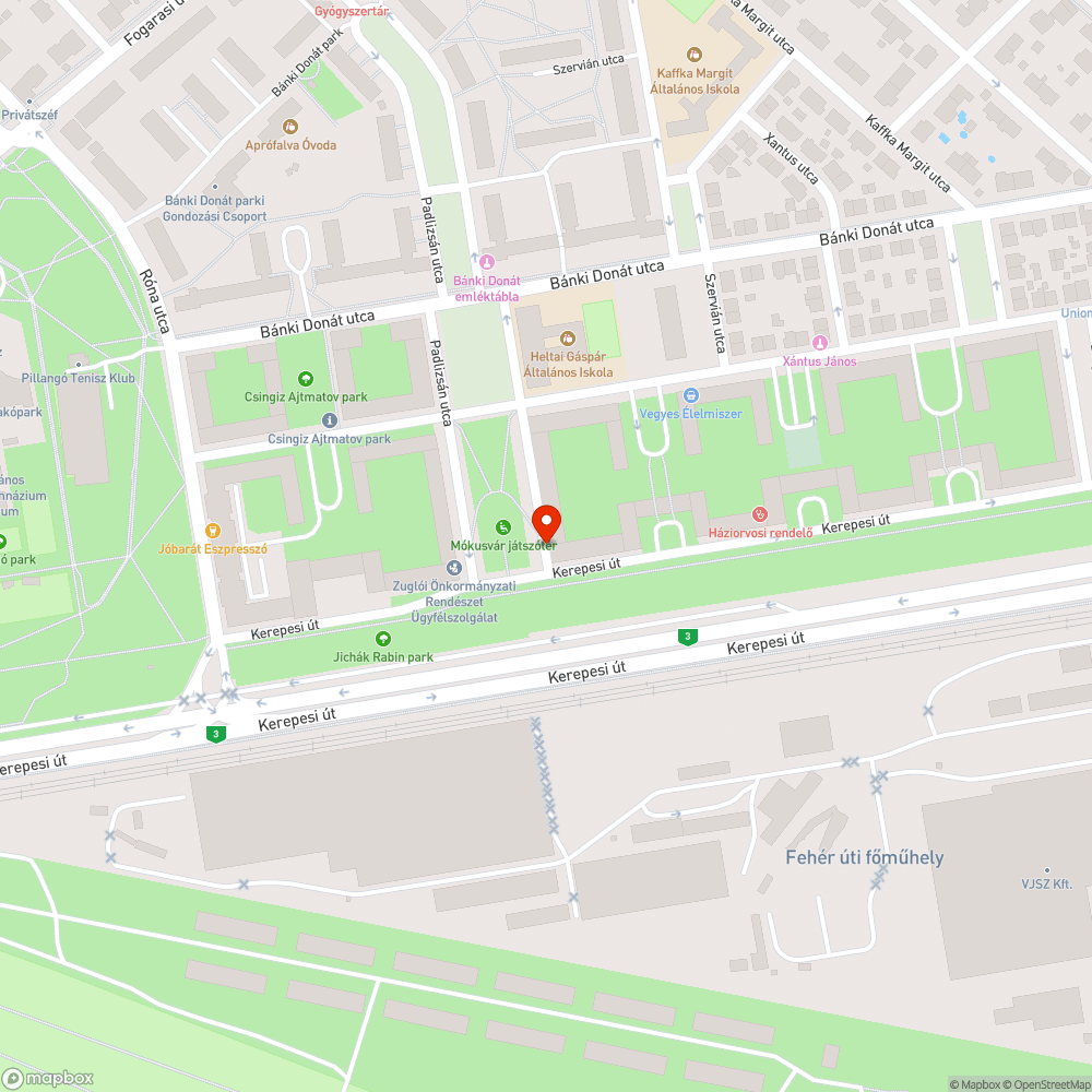 Döglött patkány bejelentés helye